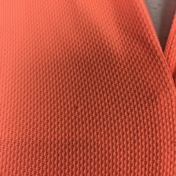 Athleta Neon Orange Sleeveless Collared Top Small Tall - Picture 4 of 9